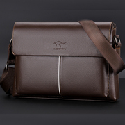Jusen Kangaroo Men's Bag Shoulder Bag Men's Leather Men's Bag Messenger Bag Men's Casual Business Leather Bag Briefcase Trend