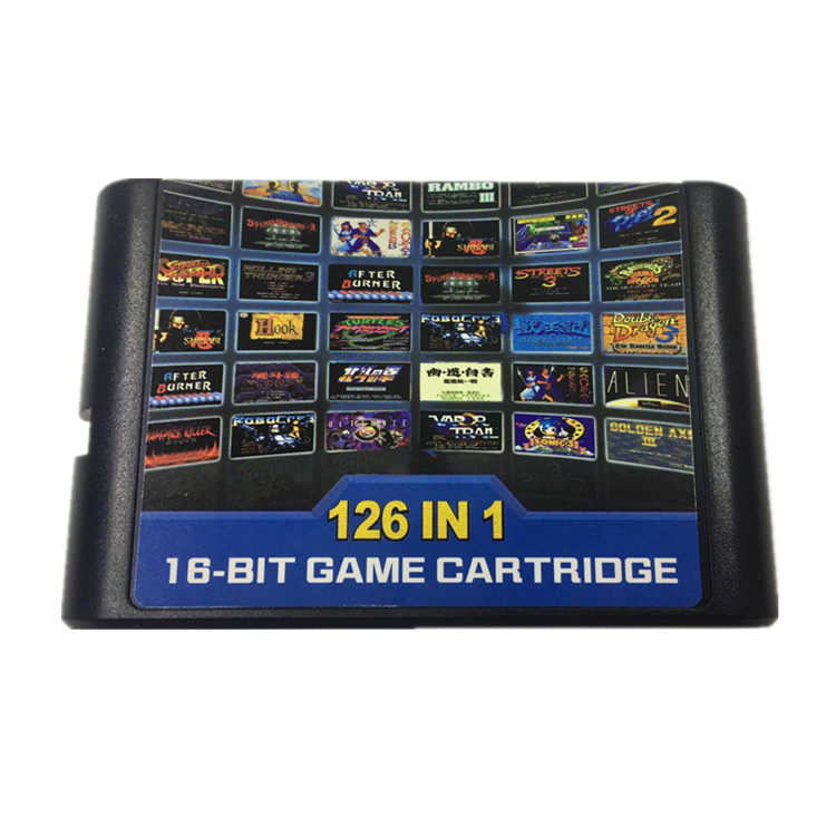 世嘉SEGA游戏机卡带16位MD126合一英文版