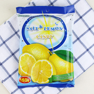 马来西亚进口盐柠檬糖果 COCON可康牌咸柠檬盐味硬糖150g袋装零食