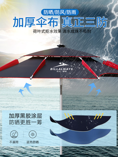 钓鱼伞大钓伞防暴雨2022年新款2.6m米加厚防晒遮阳万向2021带地插