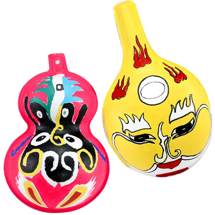 马勺葫芦空白纸浆涂鸦脸谱儿童手工diy绘画材料幼儿园装饰创意画