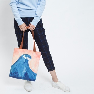 chanel包包系列有哪些 新品YIZI 水彩系列滌綸印花單肩包 手提包手拎包復古女包包 chanel包