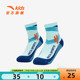 安踏儿童袜子2024新款男童中筒袜薄款透气袜子女孩跑步袜运动吸湿