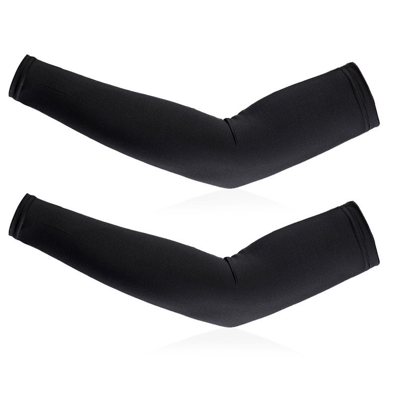 冰袖男女大码胳膊粗夏季手臂套户外防晒开车骑行黑色冰丝护臂袖套