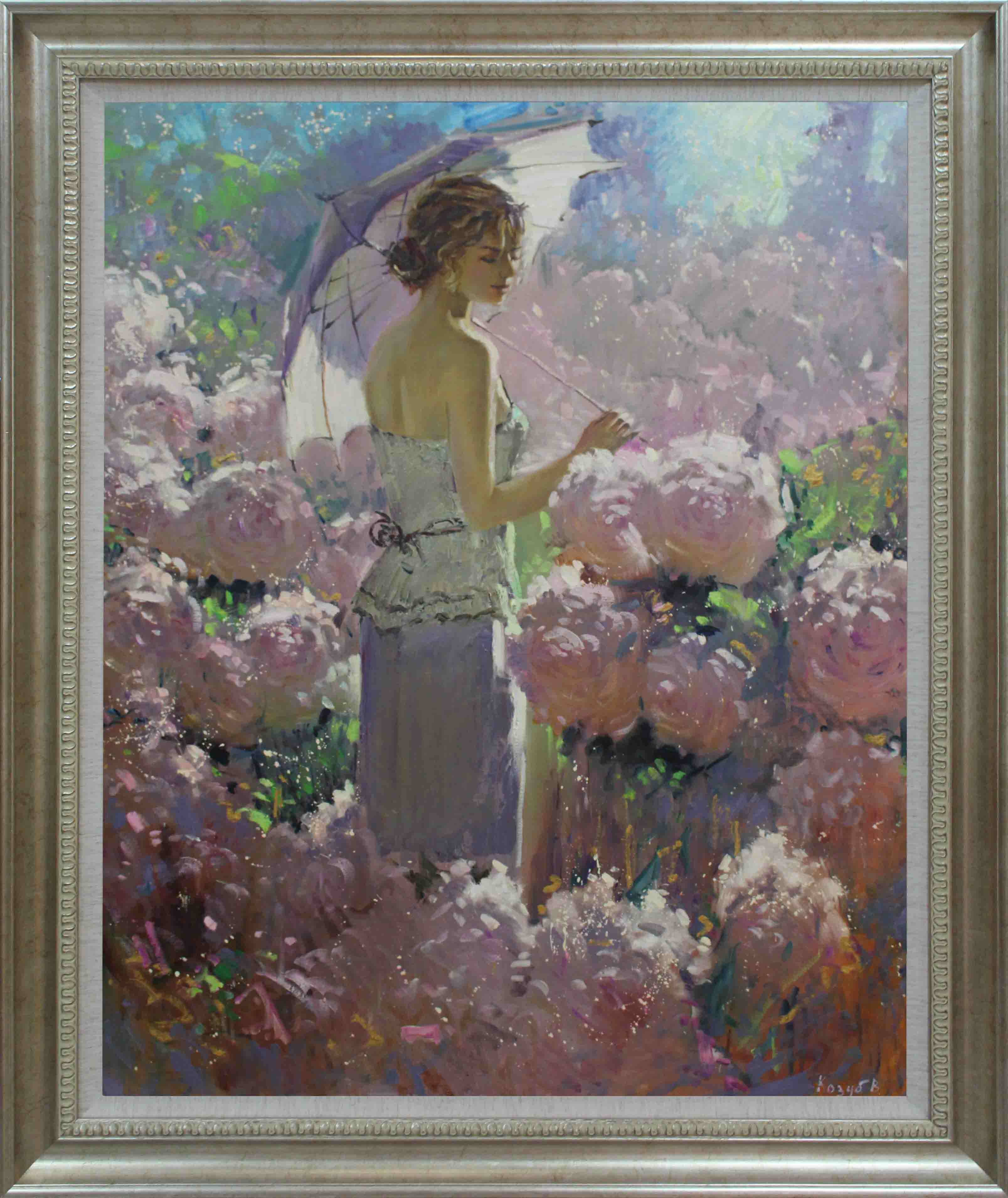 《花丛中的女郎》 瓦烈里.康祖布 伯爵夫人油画馆