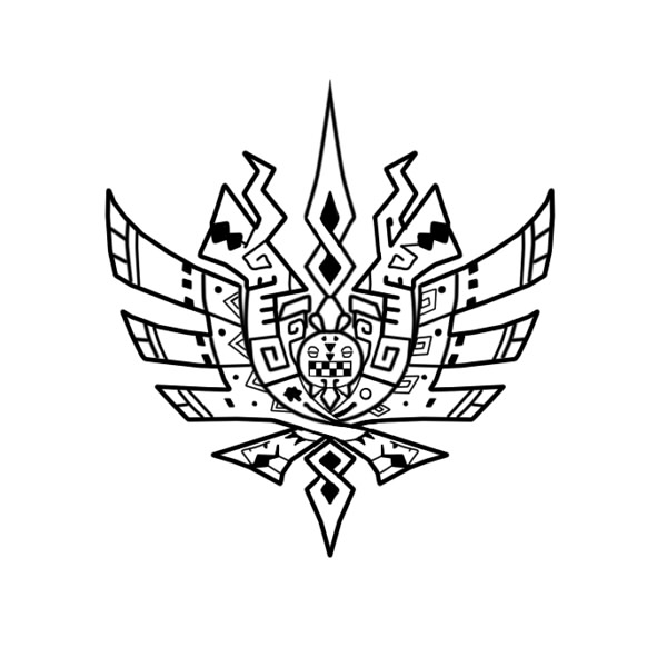 茶猫日本动漫周边mh4怪物猎人狩猎图腾3ds贴纸电脑动漫水杯