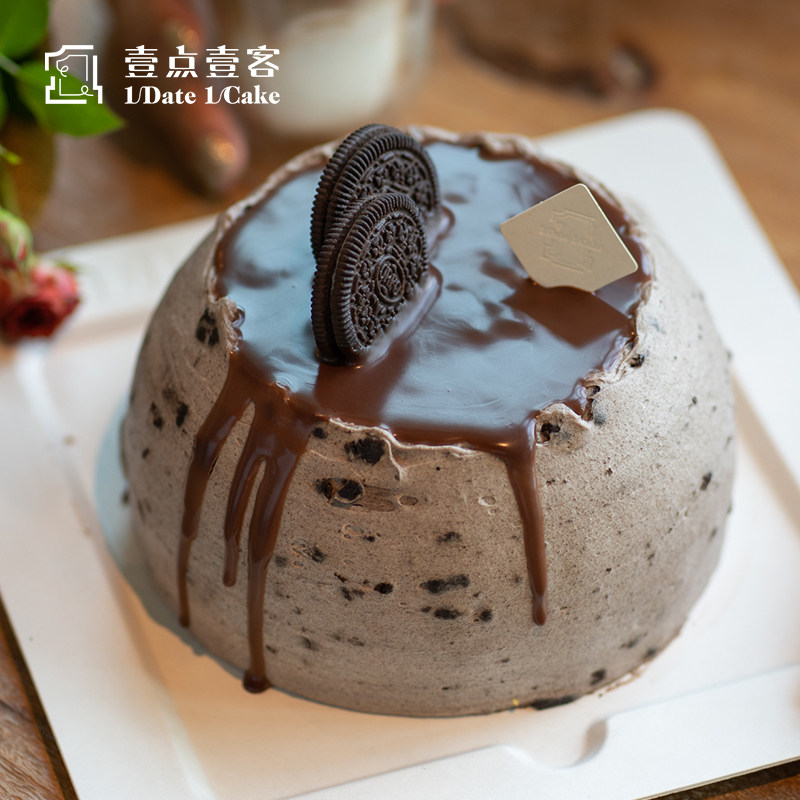 一点一刻爆浆海盐奥利奥咸奶油巧克力慕斯生日蛋糕深圳同城配送