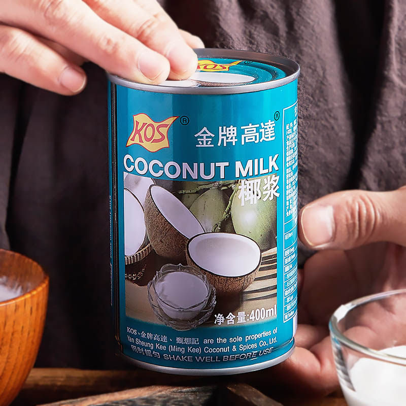 金牌高达椰浆400ml kos椰奶冻椰汁水果捞西米露马蹄千层糕原料-mc母婴
