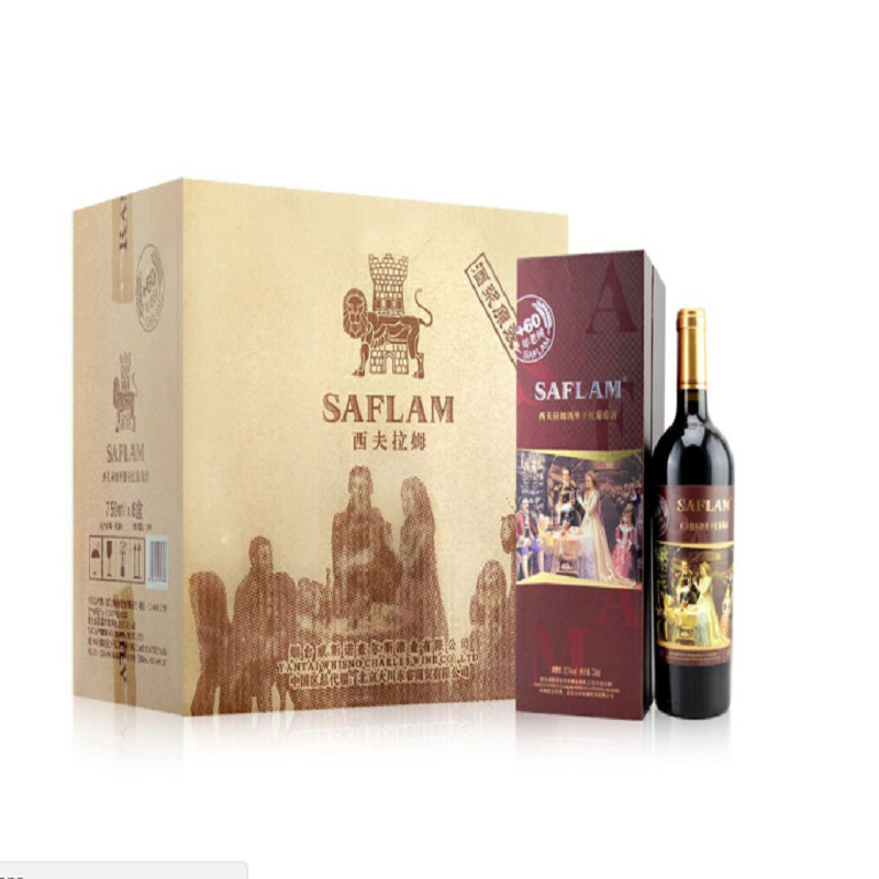 西夫拉姆红酒 酒堡60年树龄赤霞珠 干红葡萄酒 750ml*6盒 整箱装