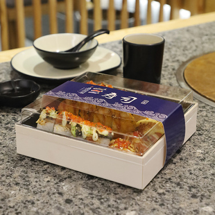 寿司打包盒一次性商用日式餐盒木质蛋糕盒子和果子提拉米苏包装盒