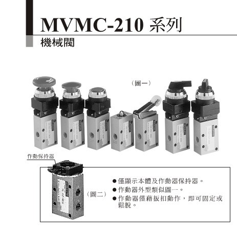 台湾金器机械阀 MVMC-210-3LB-30-6A  BSP 全新正品 .