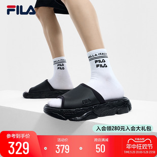 FILA 斐乐官方男鞋蕨草运动拖鞋2024夏季新款沙滩鞋凉拖休闲鞋子