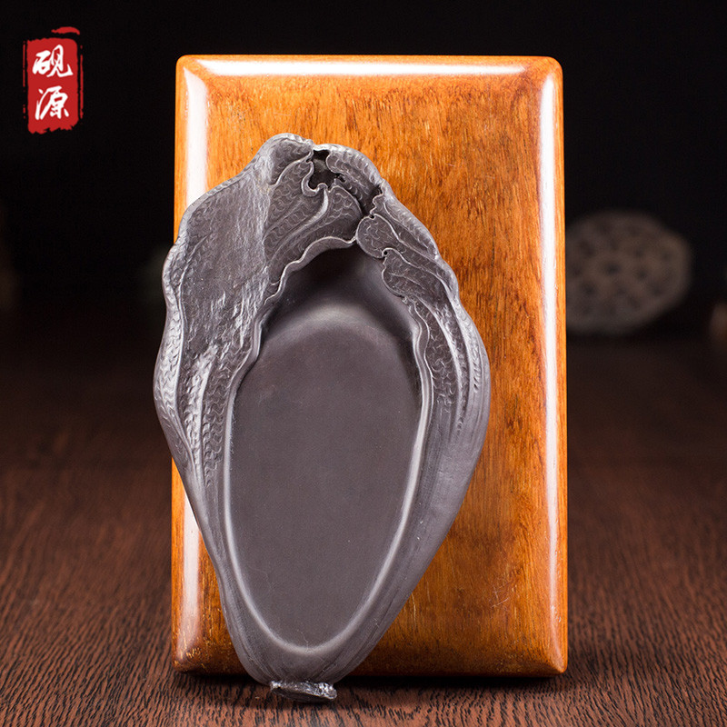 砚台原石天然手工精品端砚老坑百财砚文房四宝套装书法高档送礼