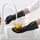 全新厨房黑色耐脏清洁手套女乳胶防水洗衣服刷碗清洁薄款家务手套