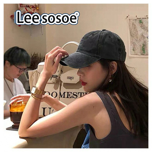 Lee sosoe帽子女款夏天时尚洋气女帽夏季帽子男款原创美式棒球帽