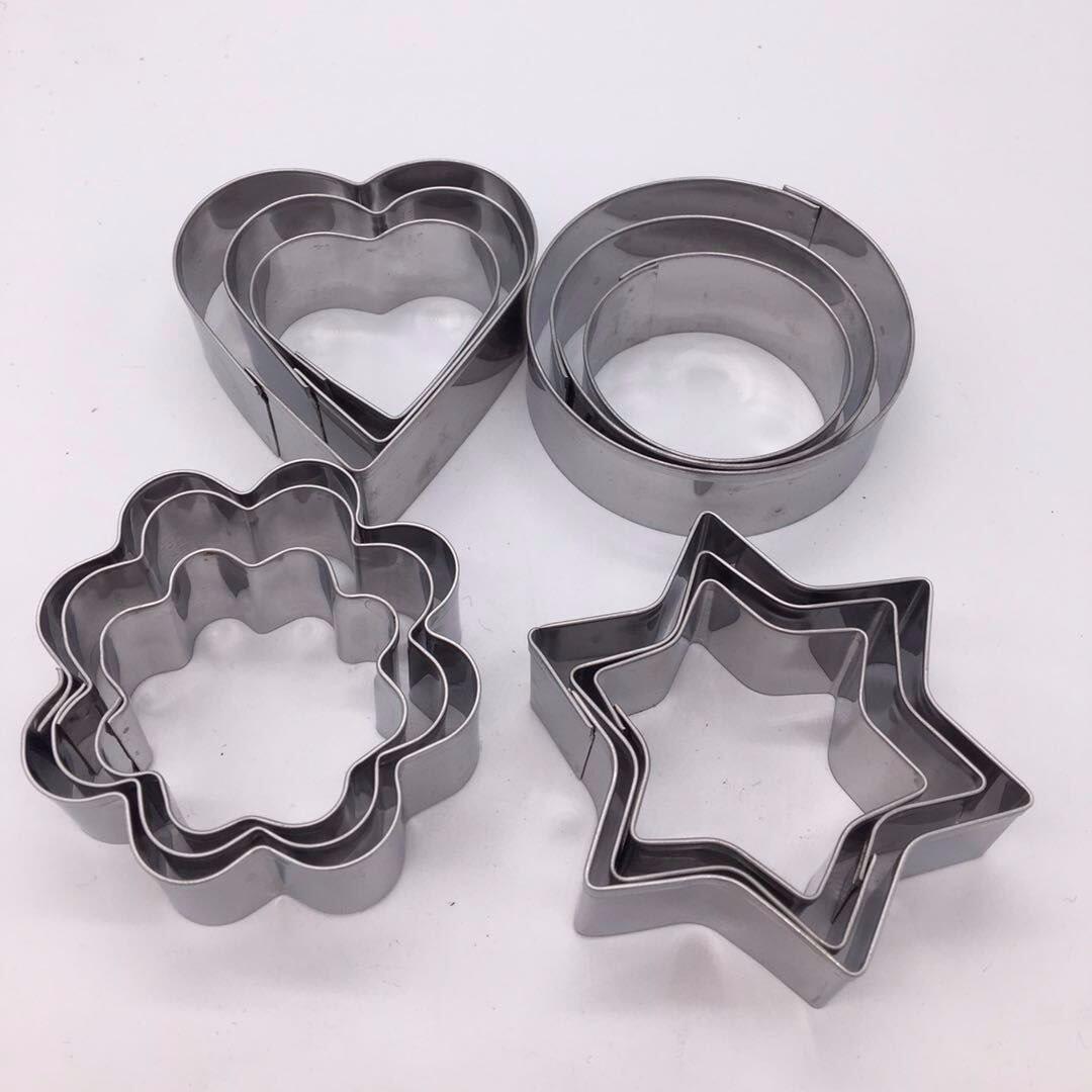 司康饼模具20款圣诞节不锈钢饼干模具心型星型花型圆型饼干模具