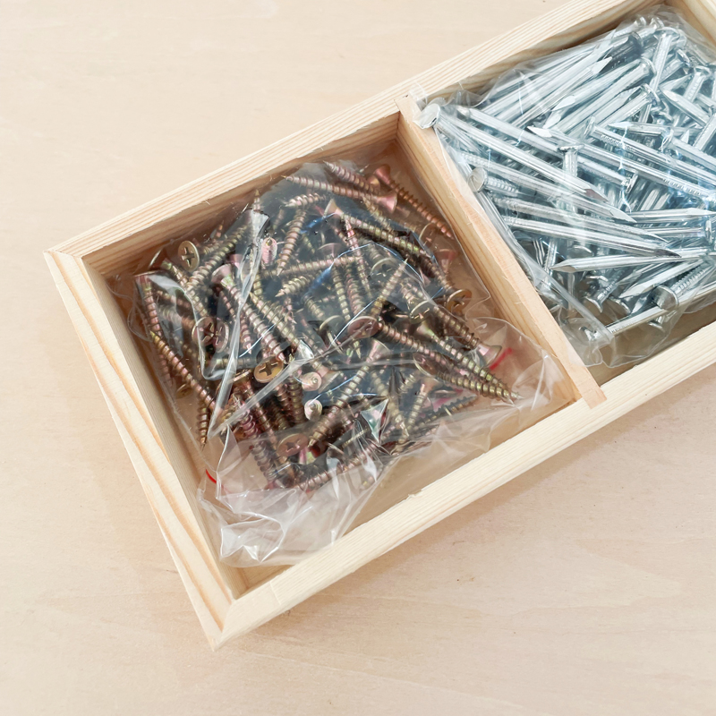 木工小铁钉子小螺丝儿童木工钉创客材料包小学幼儿园木工工具套装