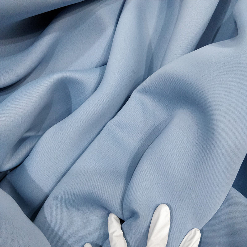 半遮光零裁剪整卷匹天蓝色北欧风简约现代双面无光窗帘布料里衬布