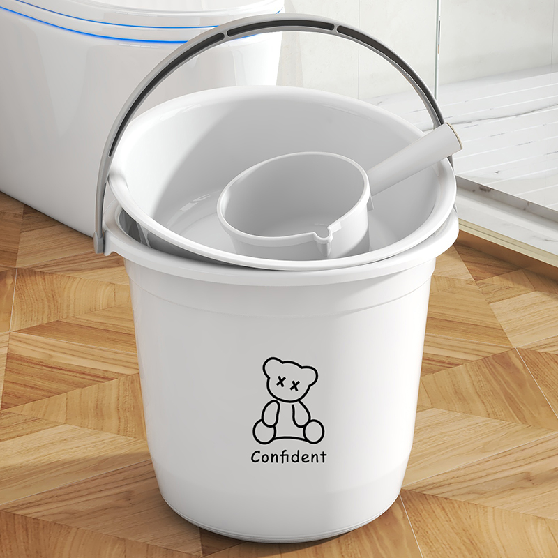 塑料水桶家用加厚手提学生宿舍用洗衣桶洗澡桶带盖大号圆桶储水桶