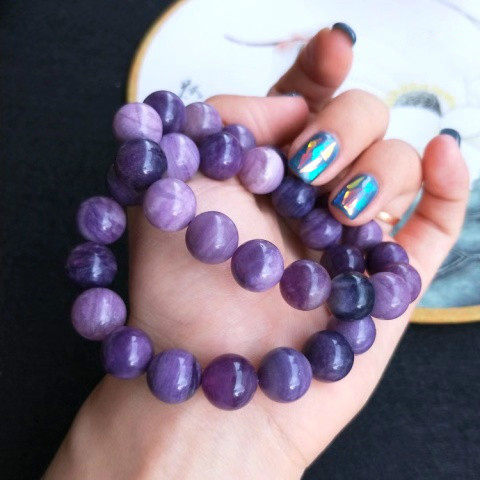 心灵面包天然紫苏萤石手链苏纪舒俱来