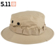 美国5.11渔夫帽迷彩奔尼帽511夏季户外遮阳圆边帽 89422战术帽子