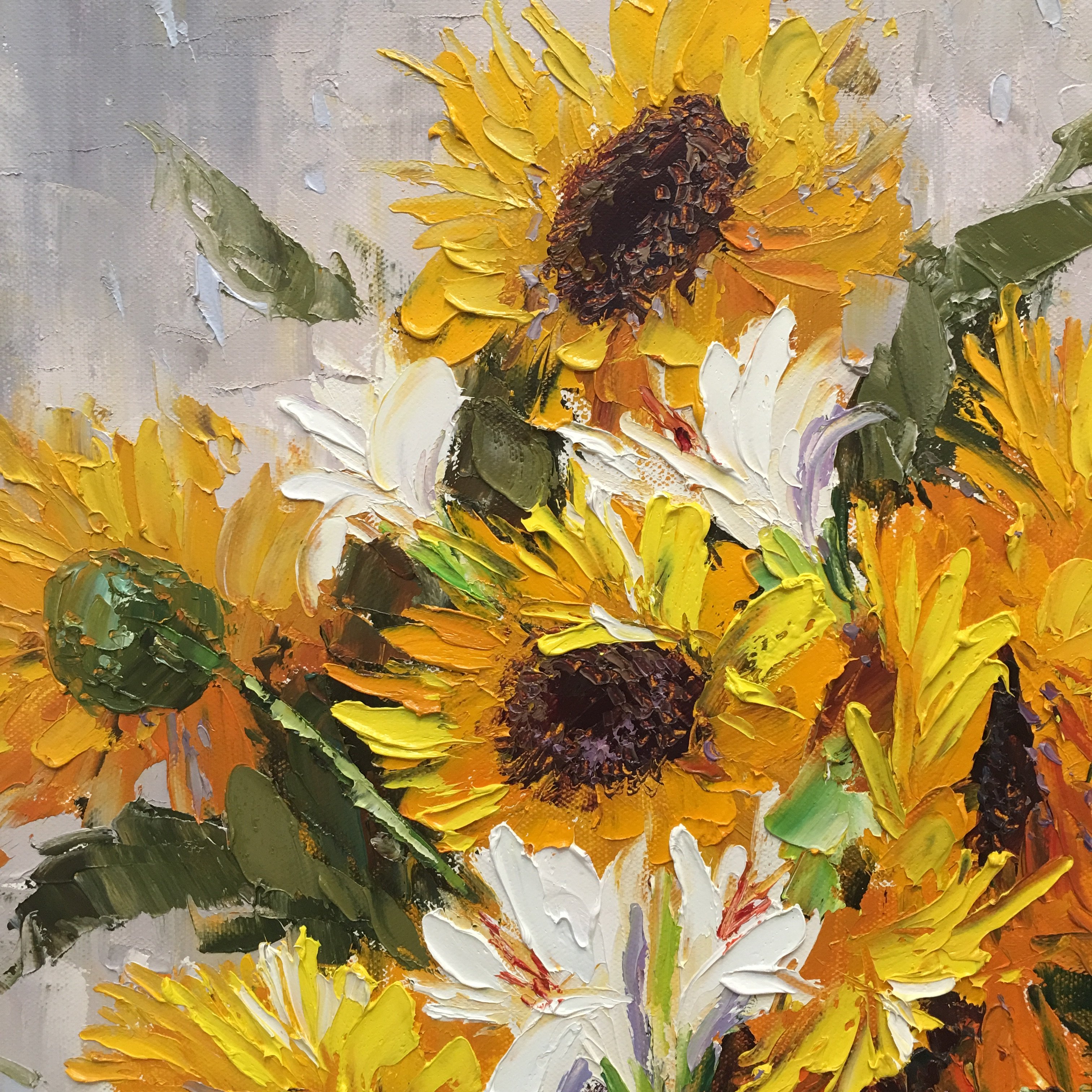 赵国祥《阳光葵》布面油画