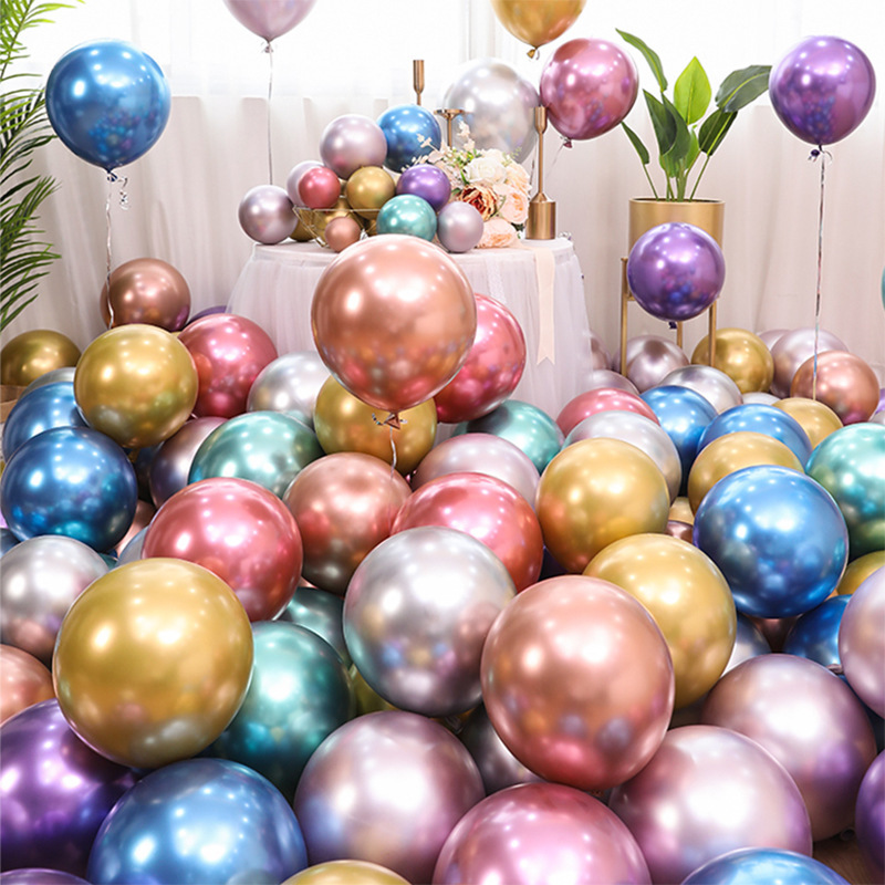 气球结婚金属色加厚房间婚礼场景布置生日派对活动装饰求婚庆用品