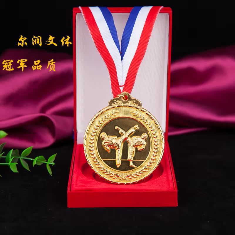 新款热销水晶奖杯现货定制定做金属15款跆拳道奖牌金银铜牌6.5CM在类目 个性定制/设计服务/DIY, 办公/文具定制, 奖杯/奖章/奖状/证书定制中 - 来自Buy2taobao.com提供专业的淘宝代购服务