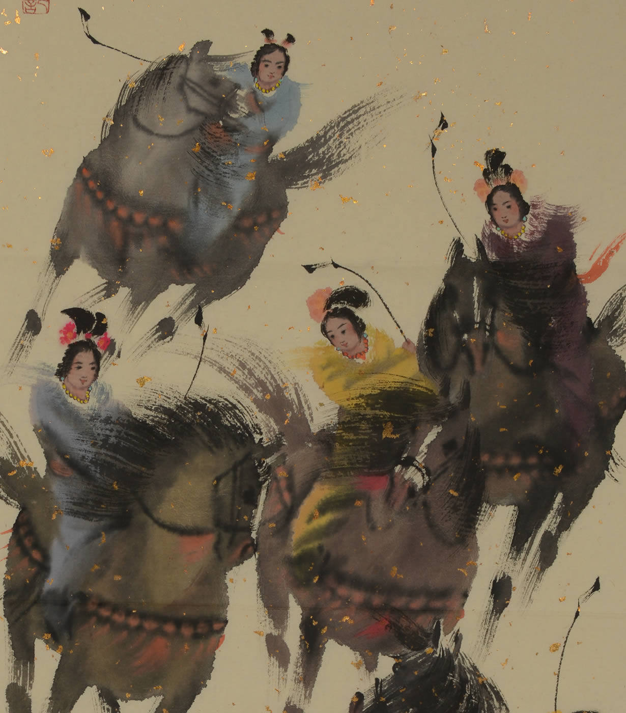 中国美术家协会会员 曹小钦作品 马球图 1629