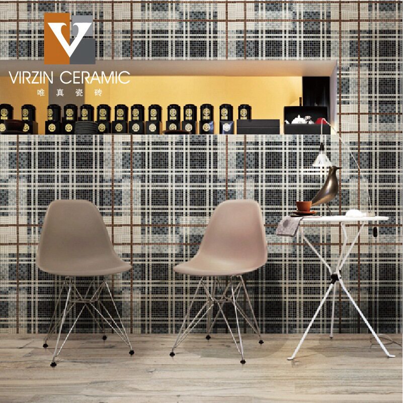 玻璃水晶马赛克电视背景墙客厅玄关酒吧ktv博柏利拼图现代格子