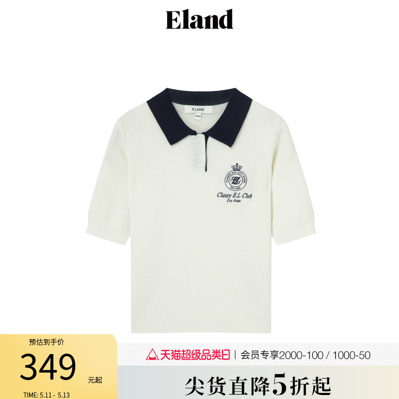 Eland衣恋T恤女清新POLO短