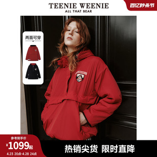 TeenieWeenie小熊秋冬宽松两面穿休闲仿羊羔绒外套时尚