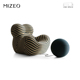 MIZEO 米卓/现代极简条纹球异形懒人休闲椅设计师网红创意绣球椅