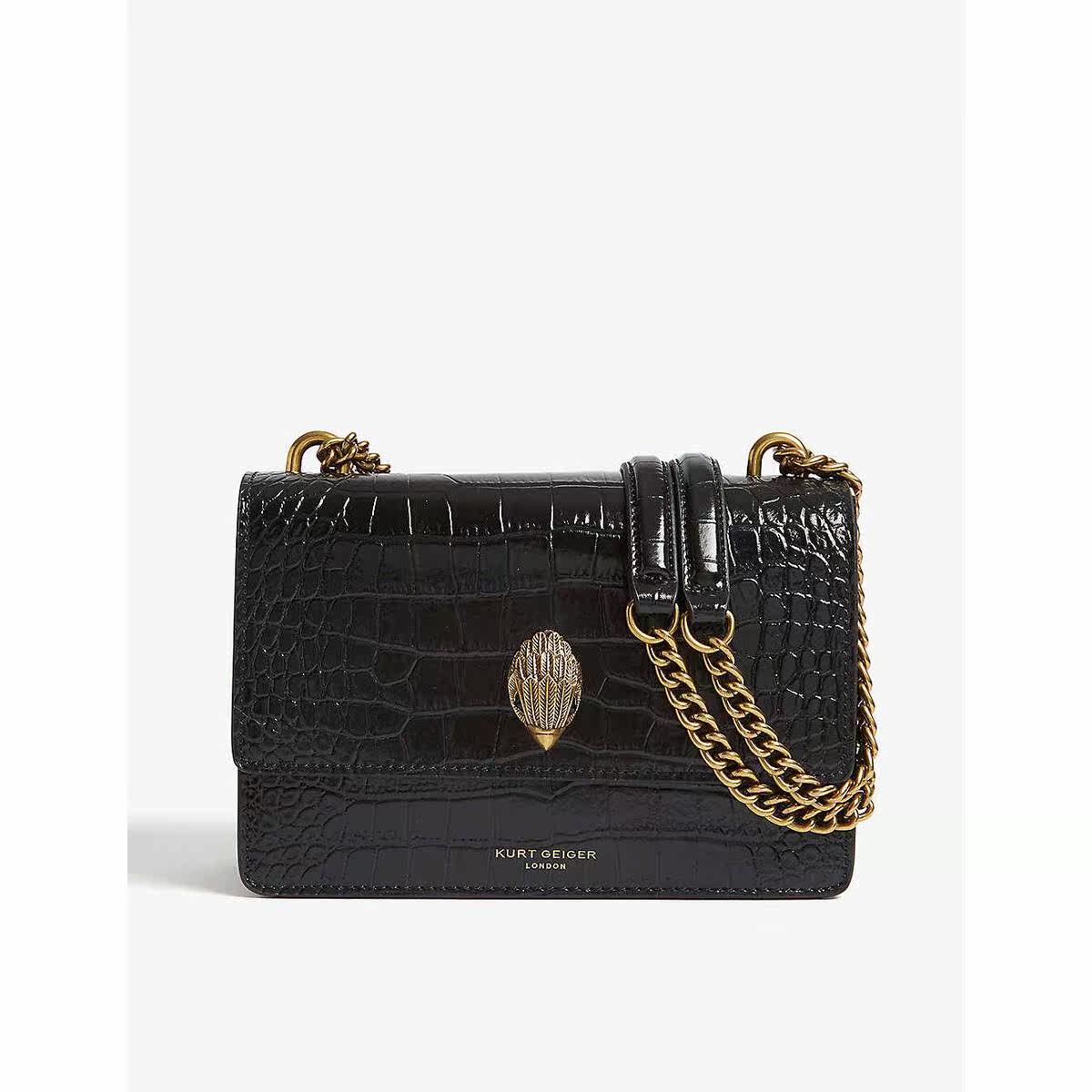 kurt geiger london shoreditch 纹压花皮革斜挎包2022新款春夏