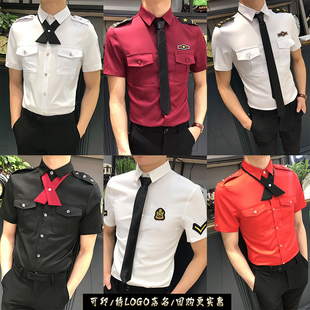 酒店KTV夜场少爷服装夏季酒吧短袖衬衫夜总会男女服务员工作制服