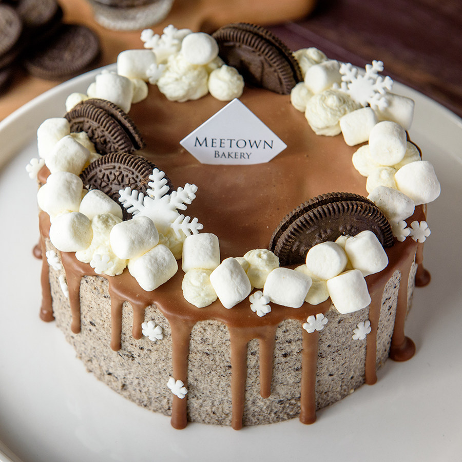 奥利奥动物奶油生日蛋糕可可巧克力麦