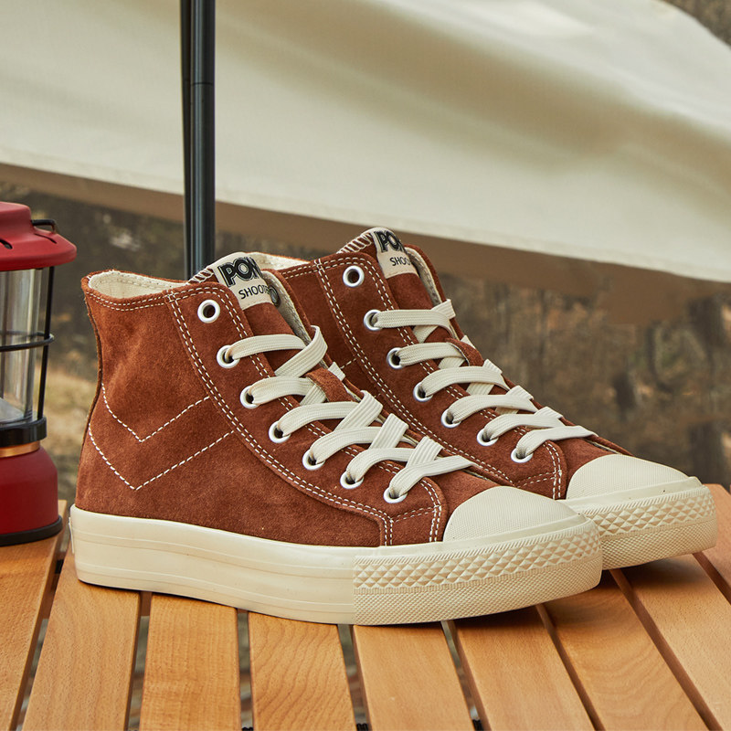 1212pony帆布鞋高帮中性男女鞋时尚百搭简约秋冬季运动休闲鞋