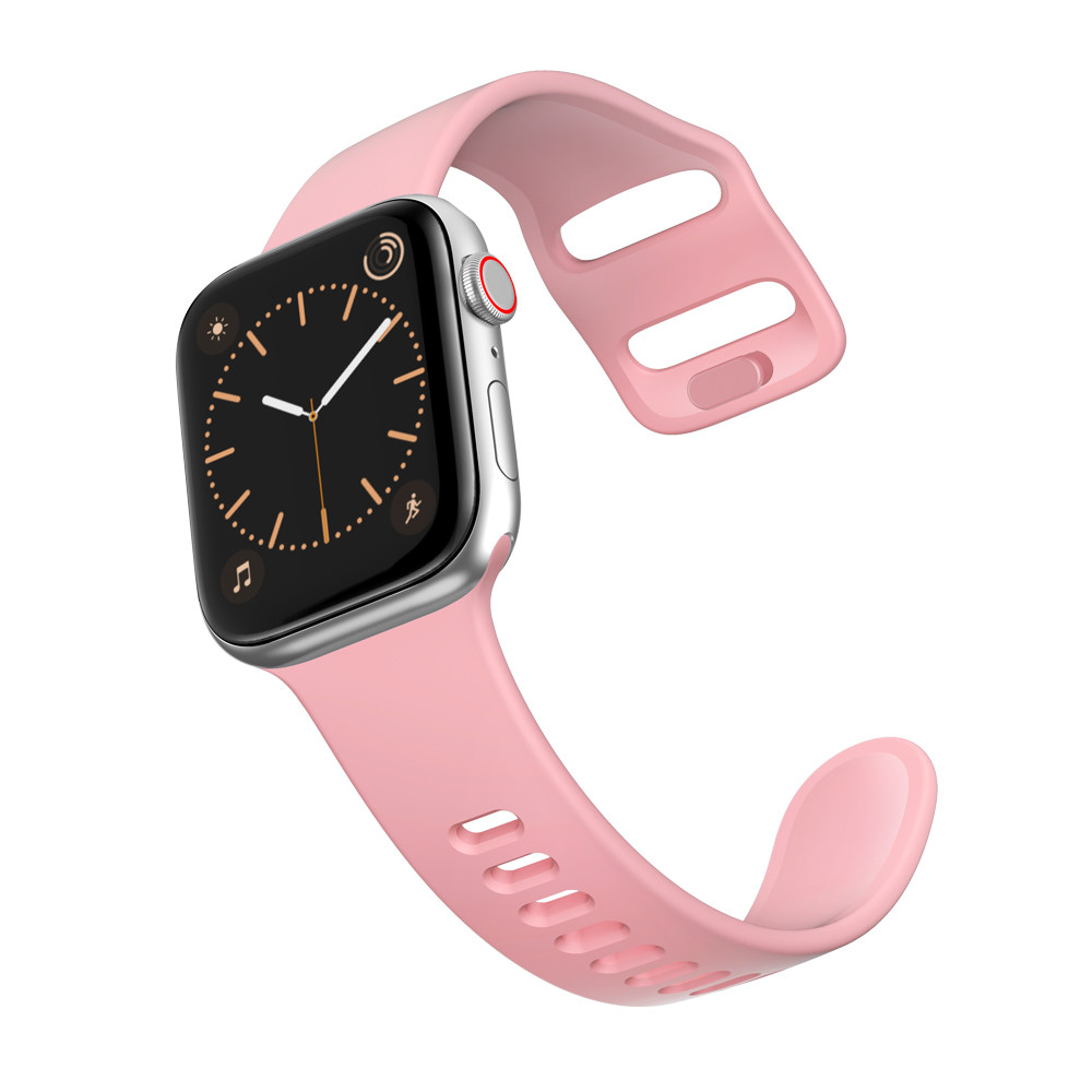 适用applewatch6苹果手表表带iwatch3/4/se/5代硅胶彩虹男女