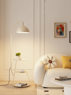 法式奶油风落地灯客厅卧室床头高级感设计师沙发旁边茶几置物台灯