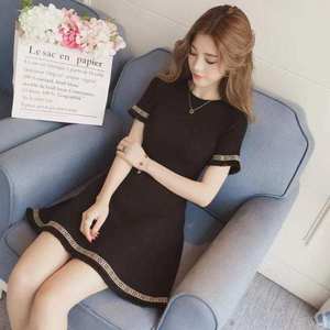 New 2022 summer dress French retro minority stem orange tea break skirt female design sense of first love temperament ra