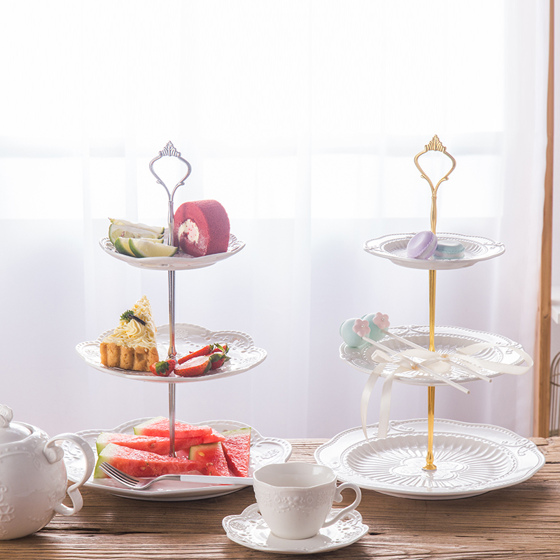 Fruit plate a living room originality Cake Stand Dried fruit tray Afternoon Tea Snack stand double-deck Dessert plate Dessertin the Tableware , Tableware , Fruit bowl/Fruit plate/Hamper  category - from Buy2taobao.com to provide professional Taobao agent buy service