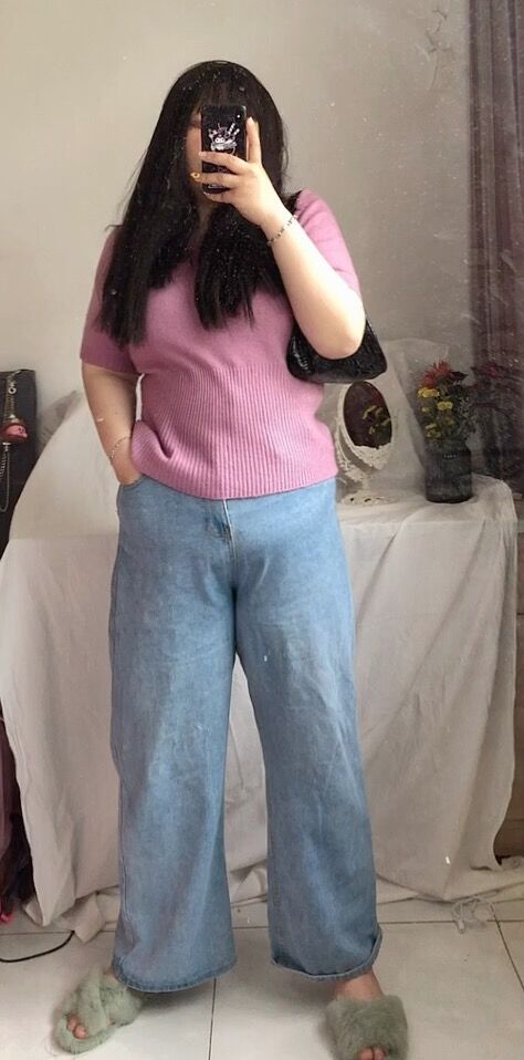 溶解少女之200斤也可以轻松驾驭的直筒阔腿牛仔裤