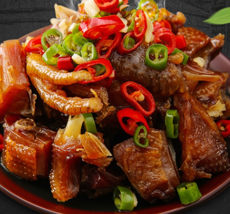 湖南常德烟熏农家风干鸡风吹鸡腊鸡整只大约700g酒店饭店餐饮商用