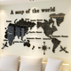 世界地图亚克力3d立体墙贴画办公室客厅背景墙纸卧室超大墙面装饰