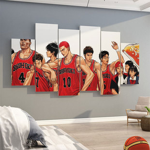 灌篮高手墙贴纸床头装饰画篮球主题海报男生卧室墙面房间布置宿舍