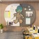 毛毡照片公告栏展示板企业文化办室氛围墙面装饰团队员工风采司贴