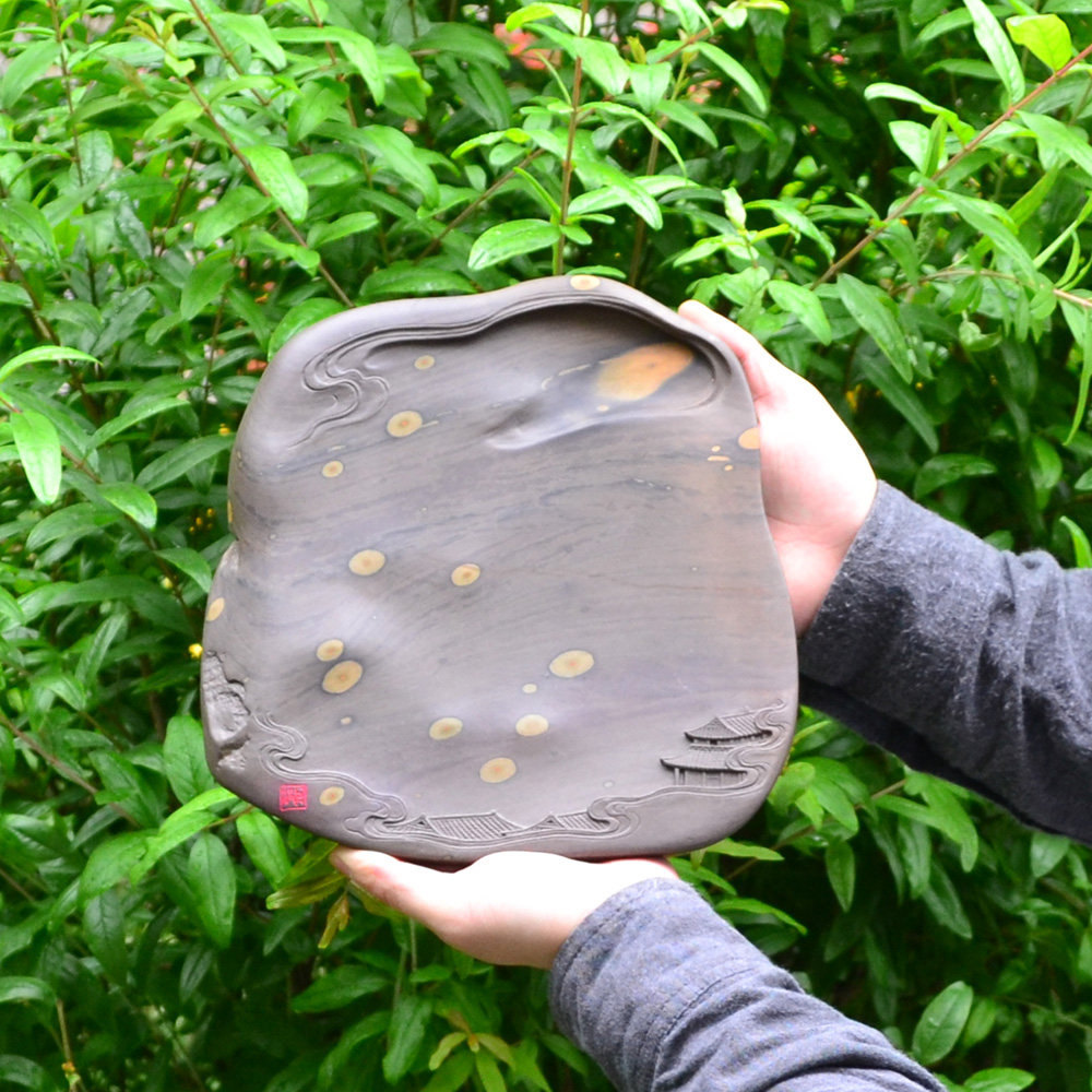 端砚大师梁满雄作品 梅花坑《繁星璀璨》砚