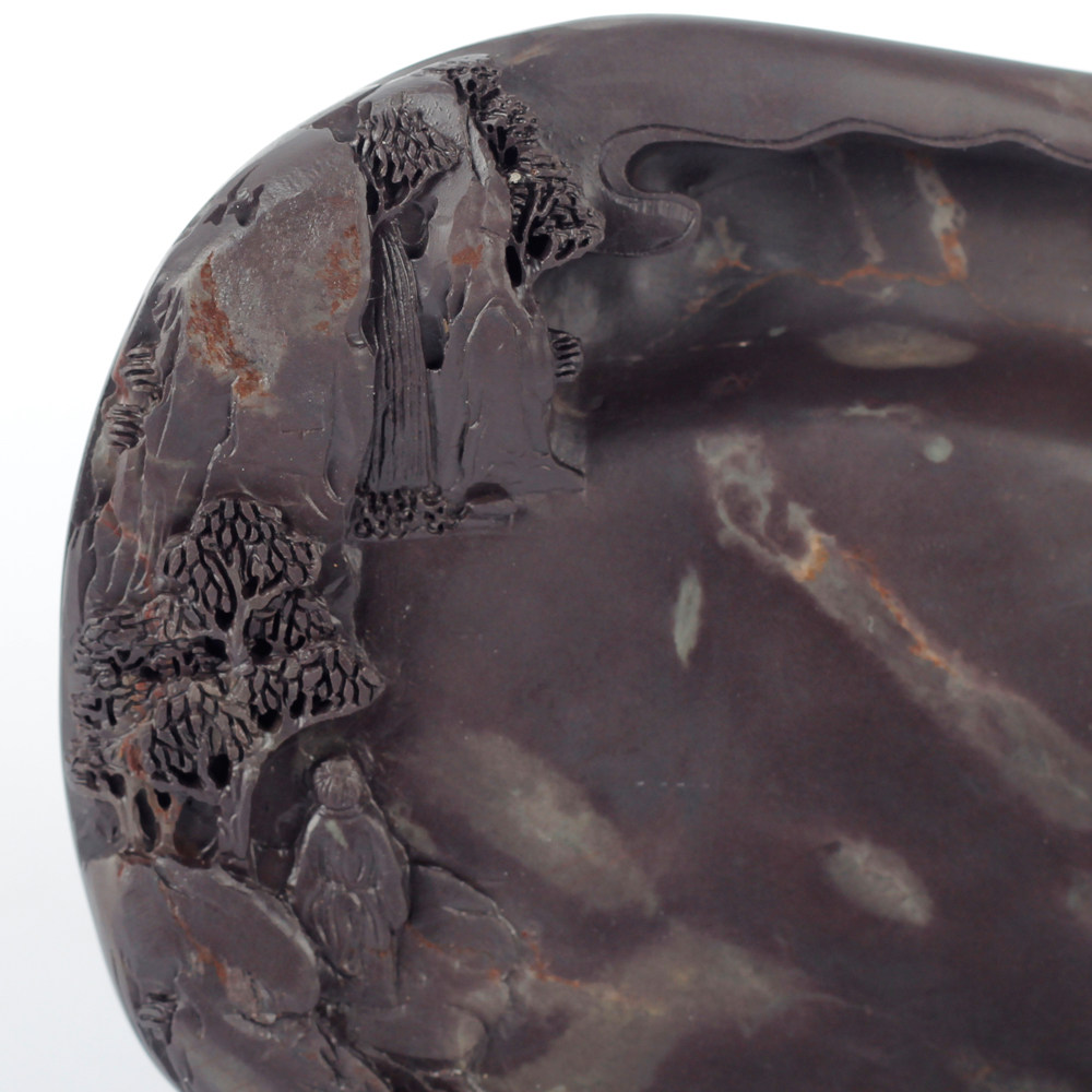 中国端砚 坑仔岩《青山绿水》砚