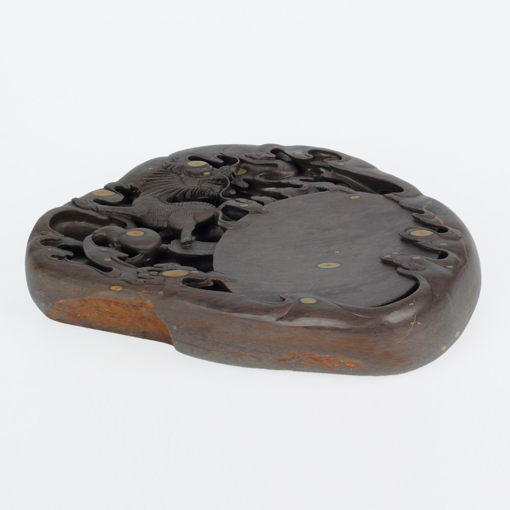 中国端砚 梅花坑《麒麟聚宝》砚