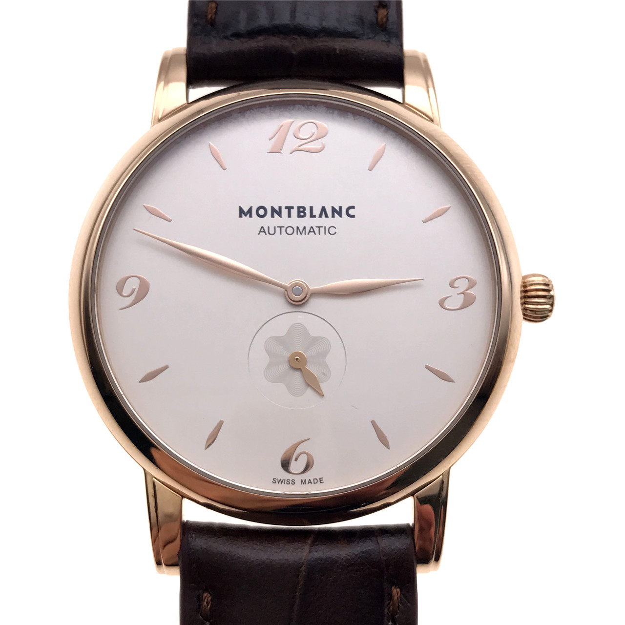 [9.5新]万宝龙明星经典系列18k金白面自动机械男表